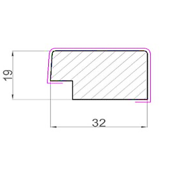 Декоративная панель WallMaker правая ПНп-37 Белабел 2800x123х19